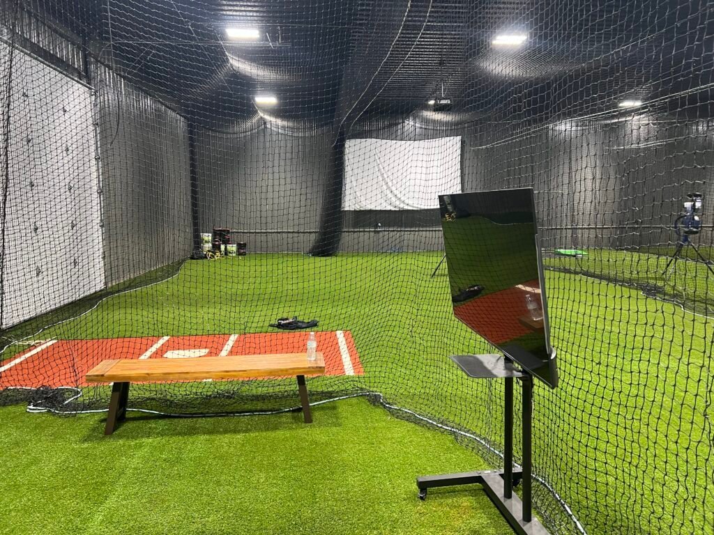Indoor training lanes at Turf Monsters Training Academy in Shelby, Ohio